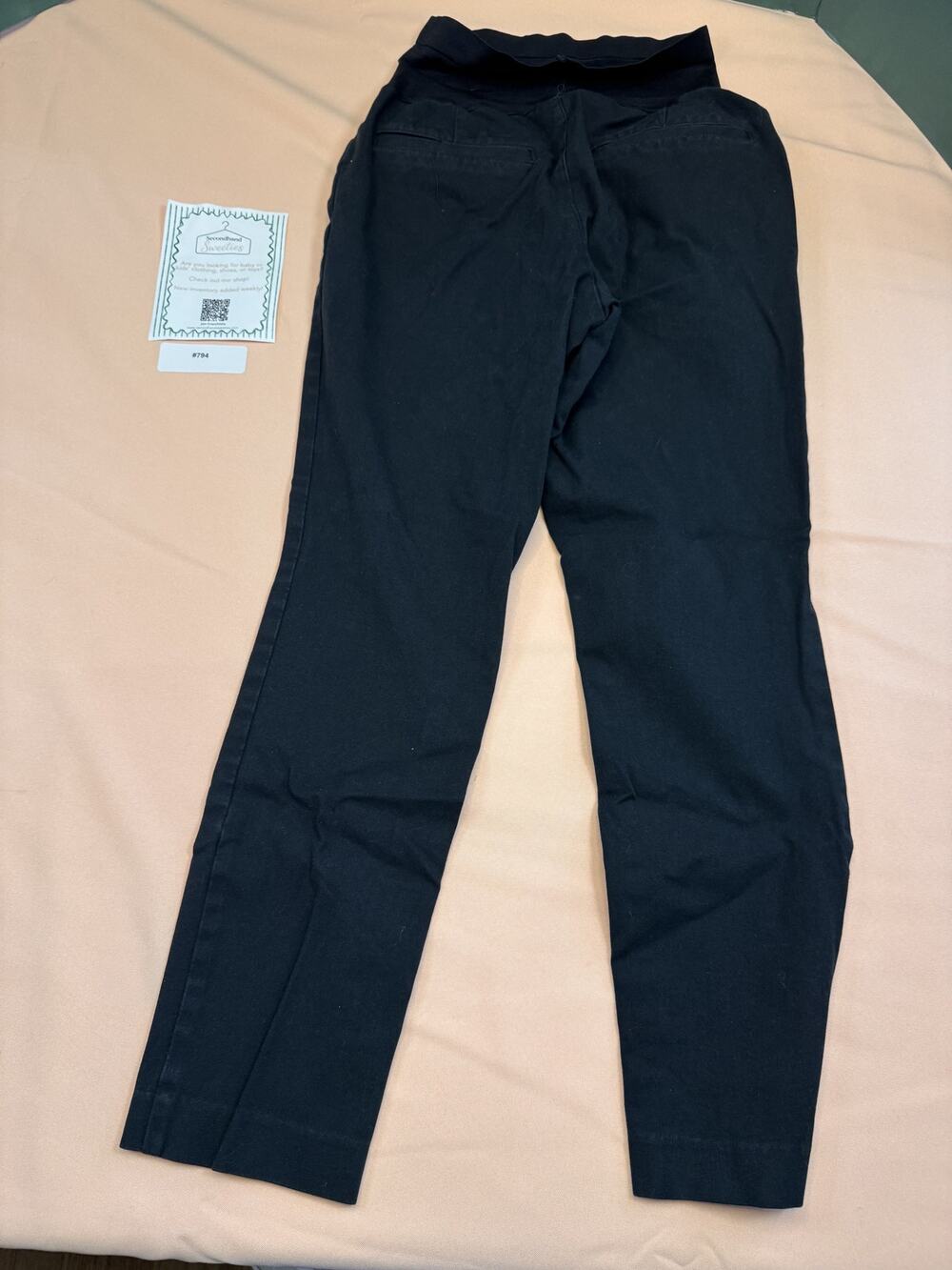 Old Navy Maternity Black Pixie Pants 4 Over Belly Stretch Work Pants SKU #794